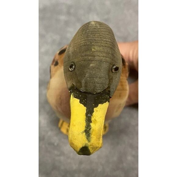 Decorative Wooden Vintage Mallard Duck Wood Carving - Picture 5 of 7